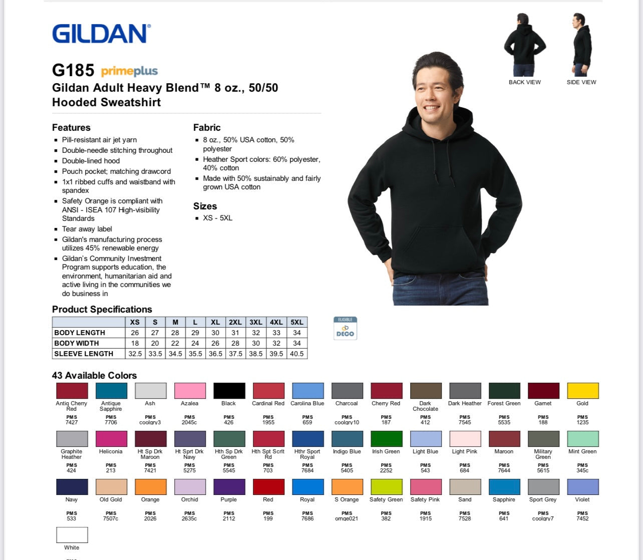 Gildan Unisex Hooded Sweatshirt