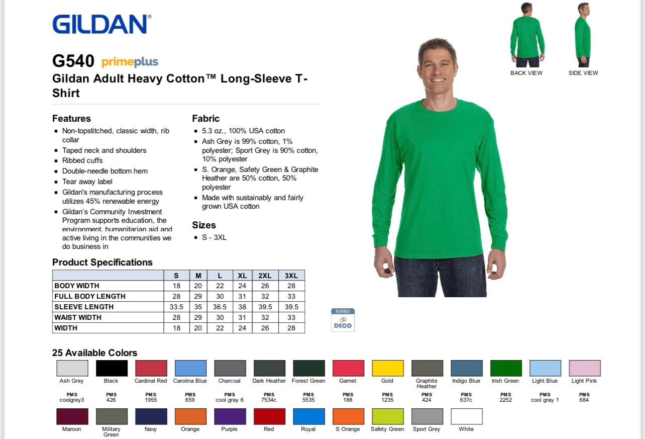 Gildan Long Sleeve Tee Adult