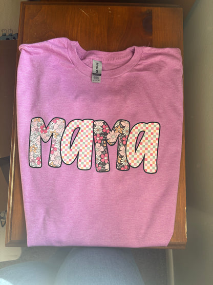 Summer Checkered Mama Tee