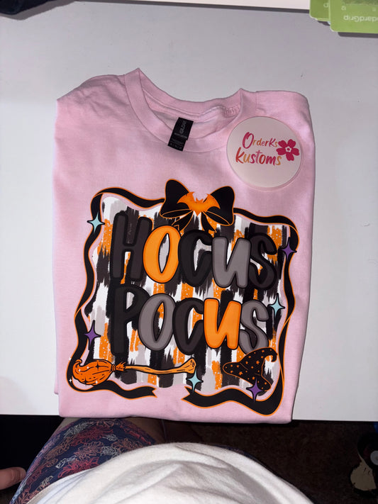 Black & Orange Text Halloween Tee