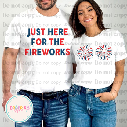Fireworks Couples Tee
