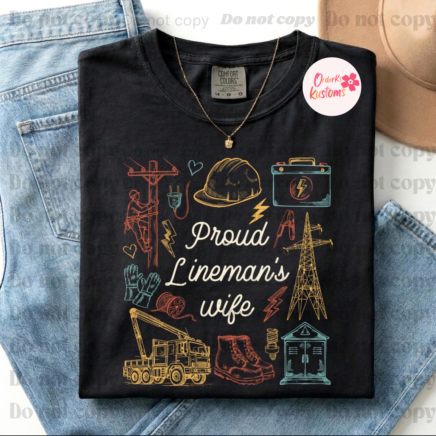 Proud Lineman Wife Tee