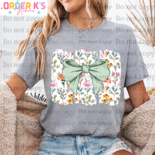 Floral Bow Tee