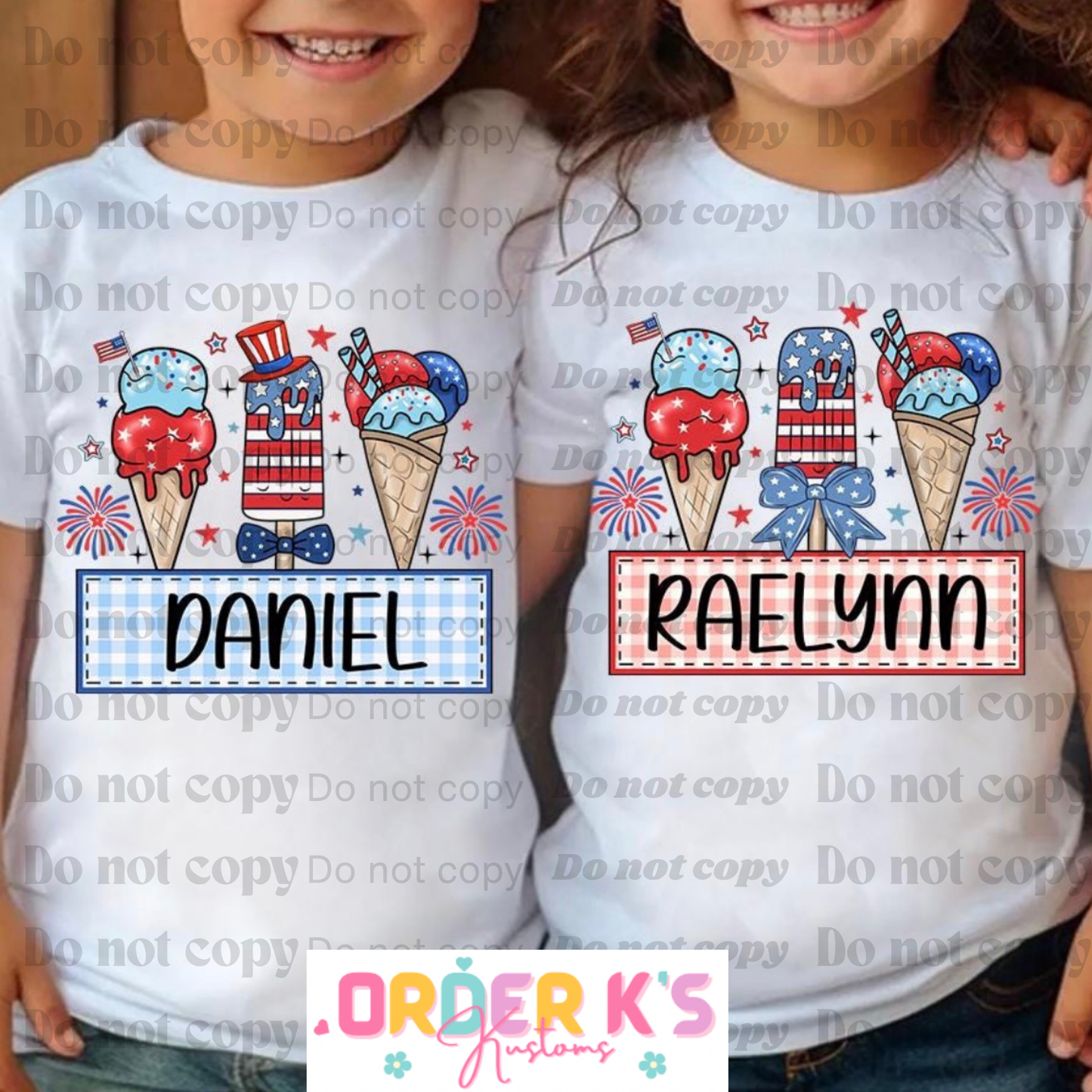 Kustom Name 4th of July Tee YOUTH