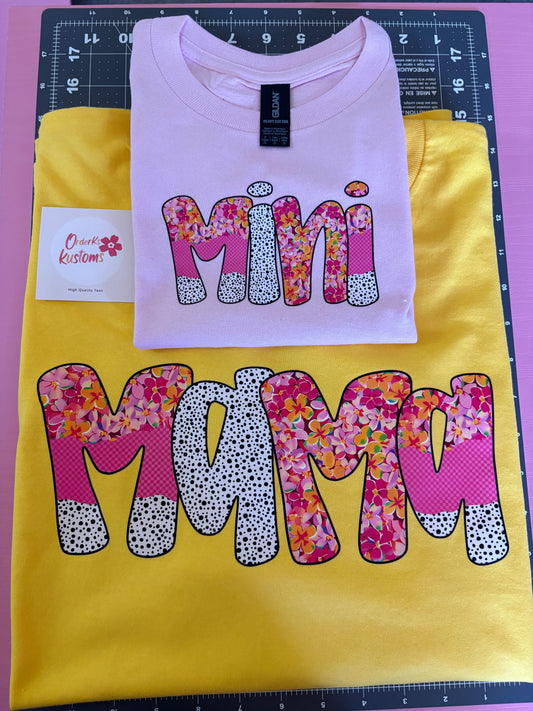Pink Floral Mama Tee