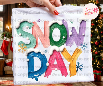 Brush Stroke Snow Day Tee