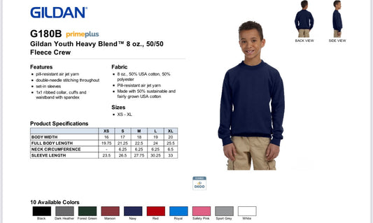 Youth Gildan Crewneck