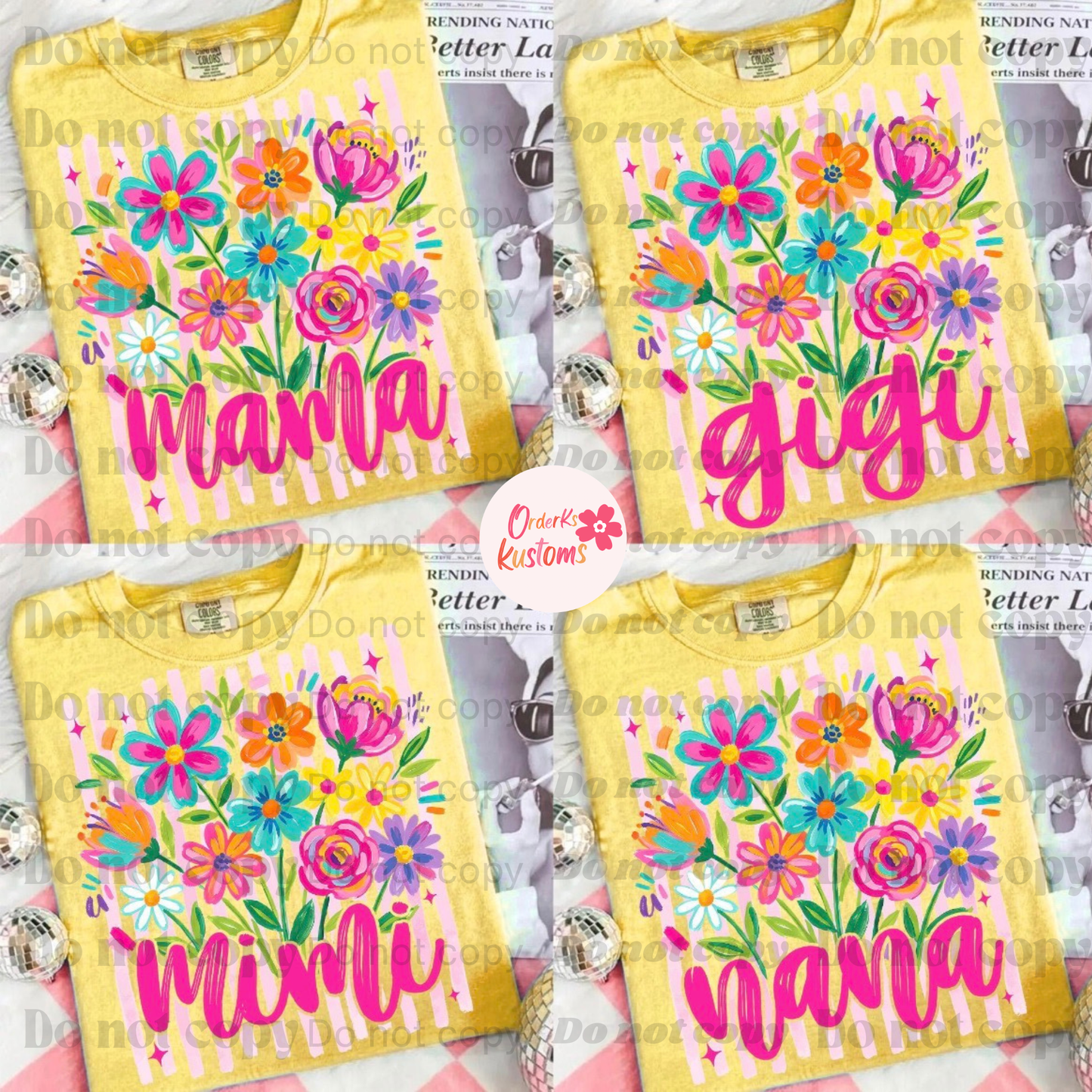 Floral Summer Nickname Tee