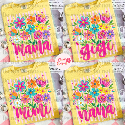 Floral Summer Nickname Tee