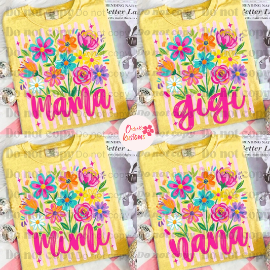 Floral Summer Nickname Tee