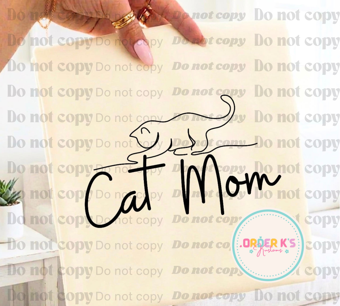 Silhouette Cat Mom Tee