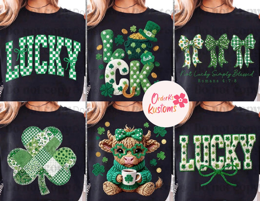 Faux Yarn St Patrick’s Tees