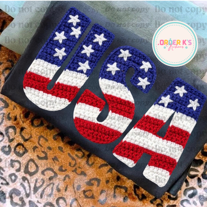 Faux Yarn USA Tee