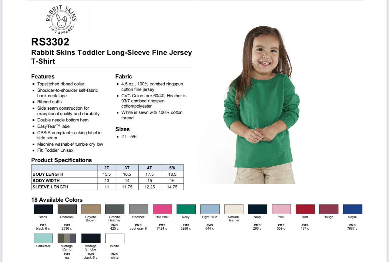 Toddler Long Sleeve Tee