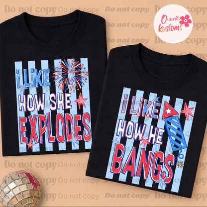 Raunchy Couples 4th of July Tees