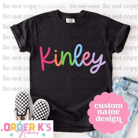 Kustom Rainbow Name Infant T Shirt