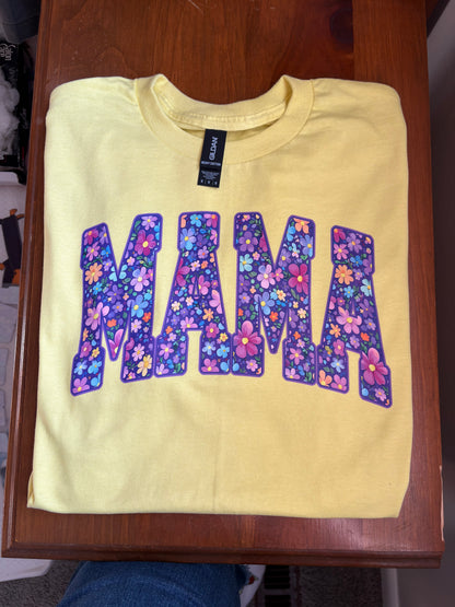 Purple Floral Nickname Tee