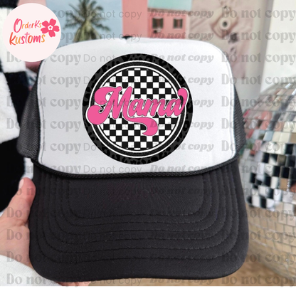 Checkered Mama Hat